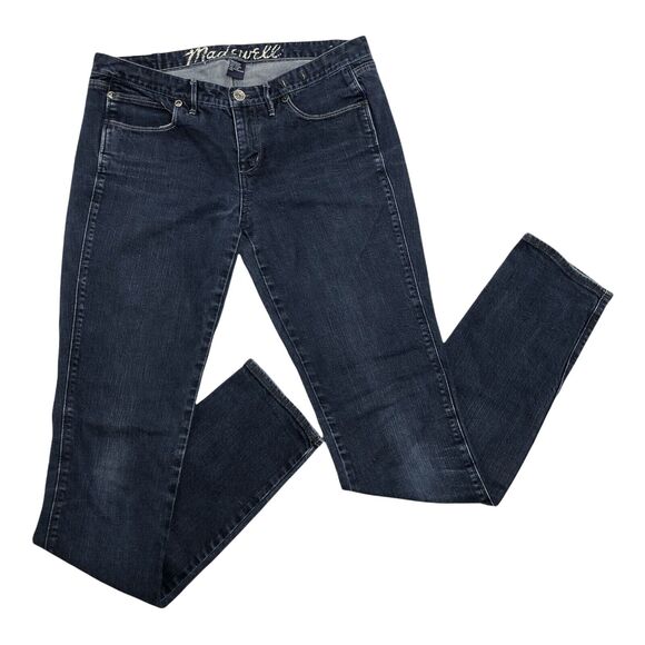 Madewell Denim - Madewell Skinny Jeans Low Rise Dark Wash Blue Denim Stretch 29 x 34 Act 32 x 33